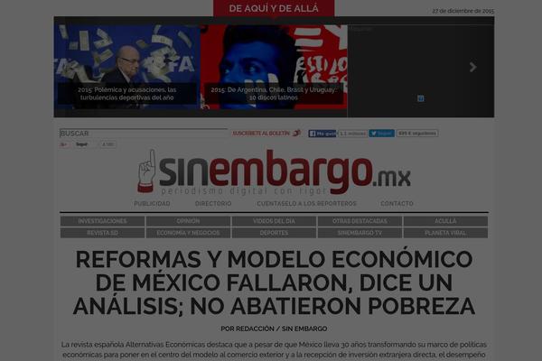 sinembargo.mx site used Wp-bootstrap-starter-child