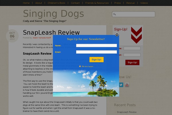 singingdogs.net site used Twentyfifteen Child