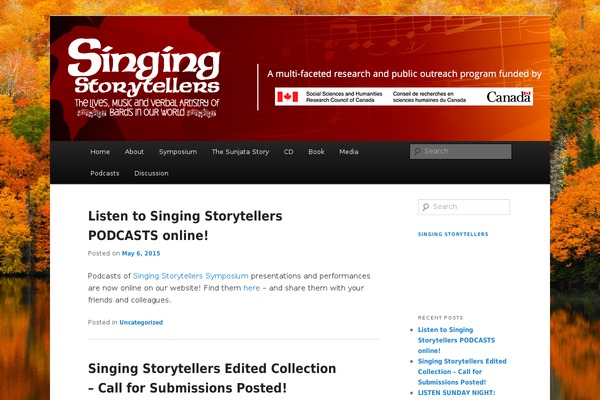 singingstorytellers.ca site used Twenty Eleven