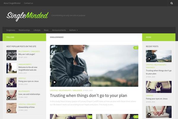 Hueman theme site design template sample