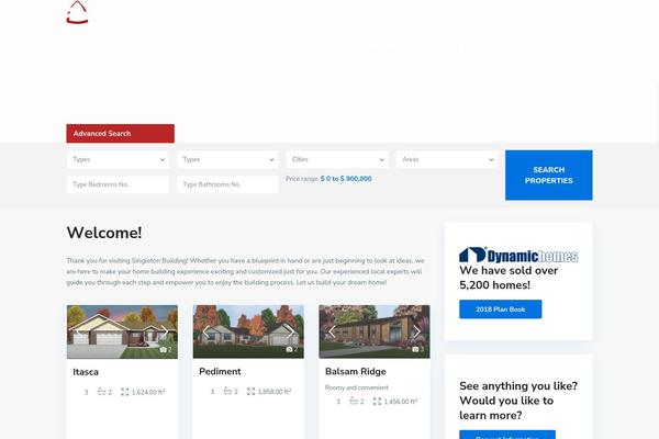 WP Residence theme site design template sample
