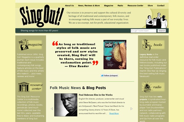 Site using 3D Tag Cloud plugin
