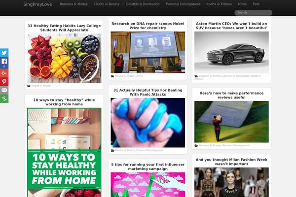 singpraylove.com site used Curation-news