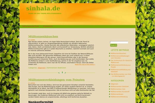 Organik theme site design template sample