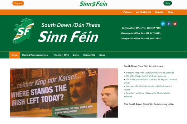 sinnfeinsouthdown.com site used Canvas