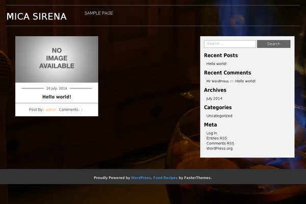 Food Recipes theme site design template sample