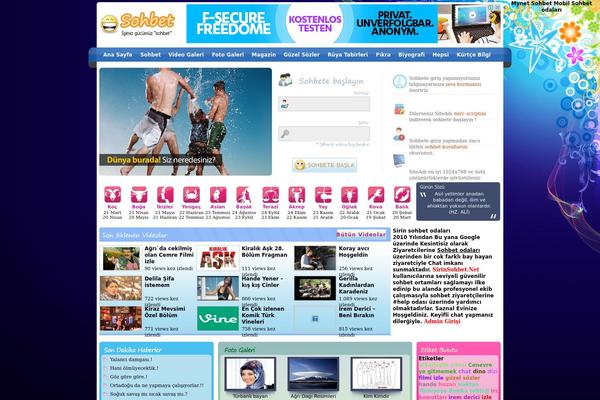 Sohbet theme site design template sample