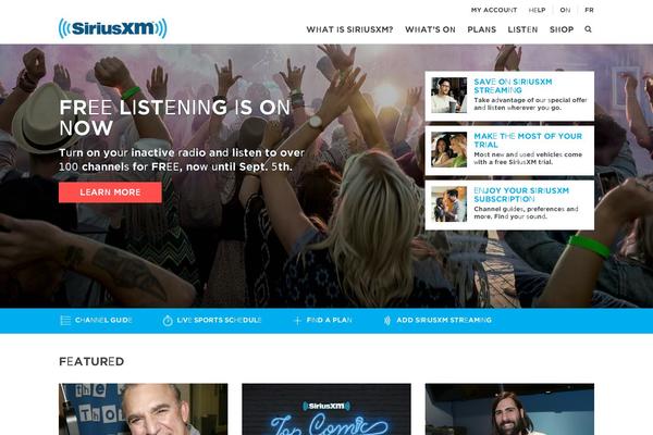 sirius.ca site used Siriusxm