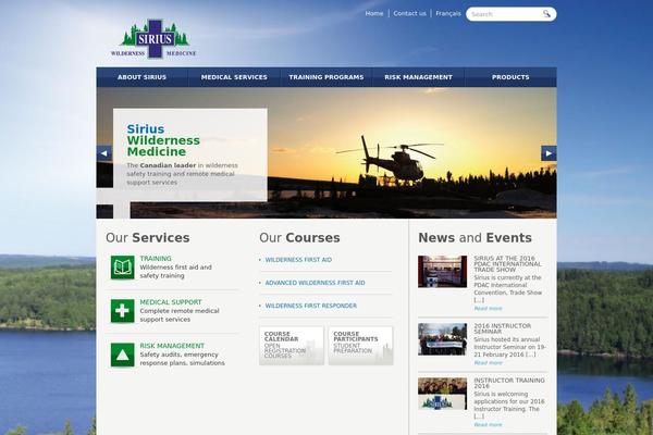 Sirius theme site design template sample