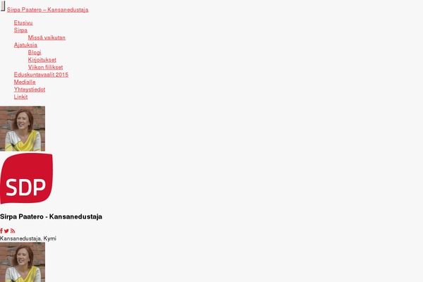 sirpapaatero.net site used Sdp-edustaja