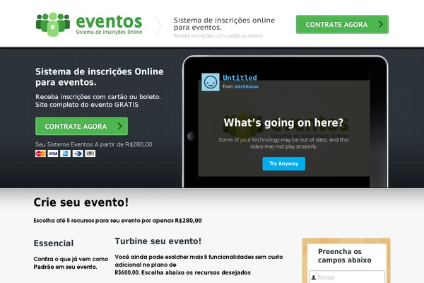 sistemaeventos.com site used Inscrevefacil