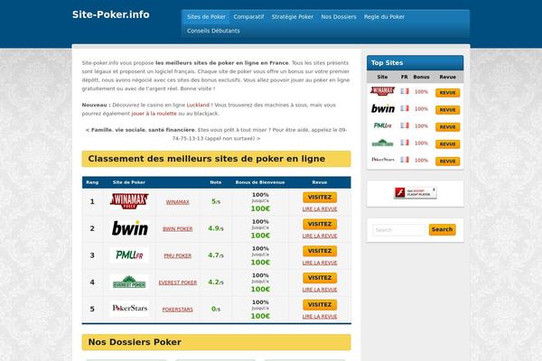 Pokertheme theme site design template sample
