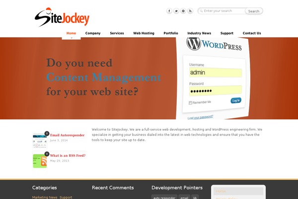 Caffeine theme site design template sample