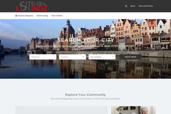 Listify theme site design template sample
