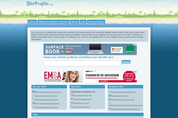 Beach theme site design template sample