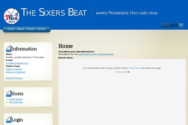 sixersbeat.com site used Arclite