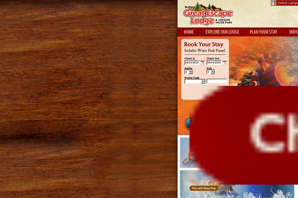 sixflagsgreatescapelodge.com site used Hotel-xenia