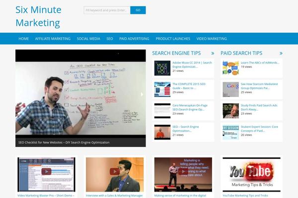 sixminutemarketing.com site used Vidpress