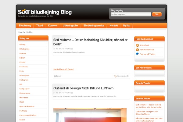 Sixt theme site design template sample