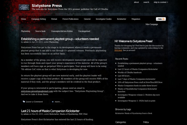 Pixel theme site design template sample