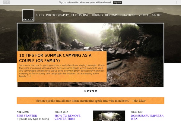 Tisa theme site design template sample