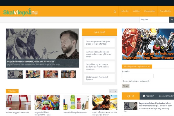 Magazine theme site design template sample