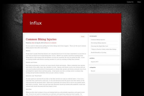 Influx theme site design template sample