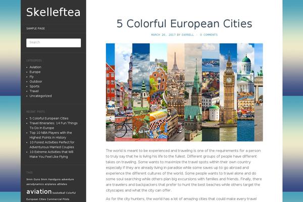 Flat_child theme site design template sample