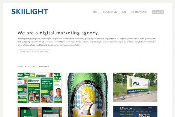 Quantum theme site design template sample