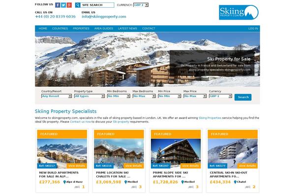 skiingproperty theme websites examples