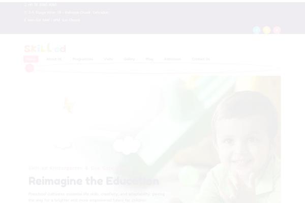 Kids theme site design template sample