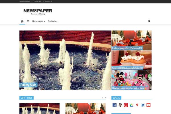 Newspaper theme site design template sample