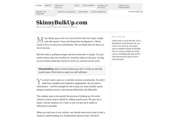 skinnybulkup.com site used Snappy