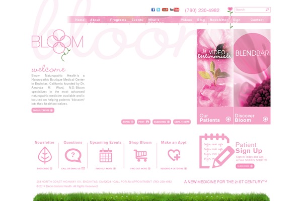 Bloom theme site design template sample
