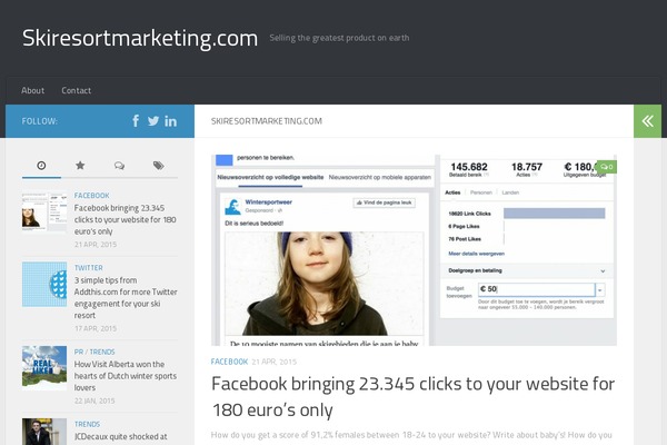 skiresortmarketing.com site used Hueman