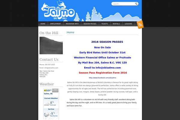 Snowblind theme site design template sample
