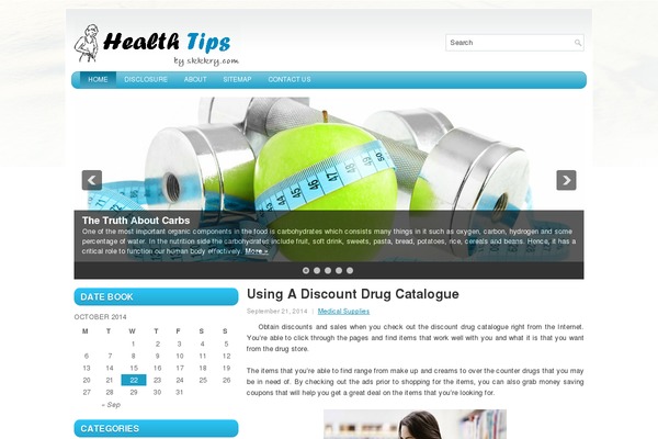 Weightloss theme site design template sample