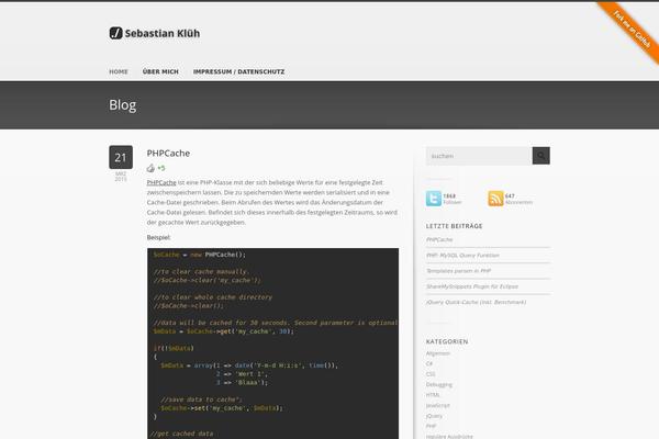 Site using Candy Social Widget plugin
