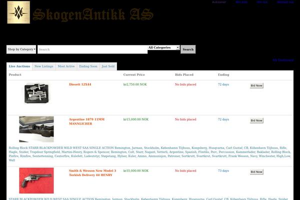 Site using Ultimate-auction-pro-personal plugin