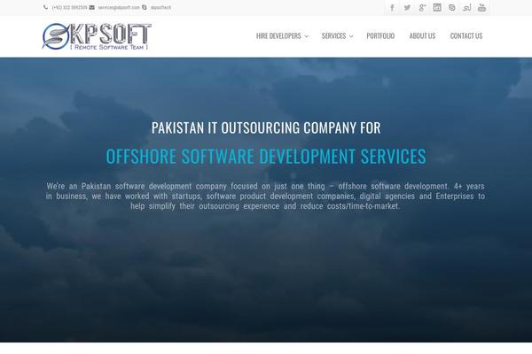 Envision Child theme site design template sample