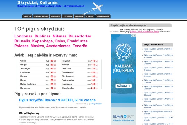 skrydziaikeliones.lt site used seawater