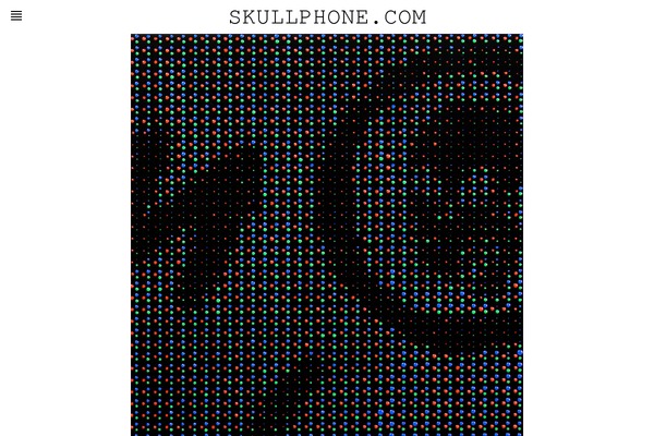 skullphone.com site used Carrington Text