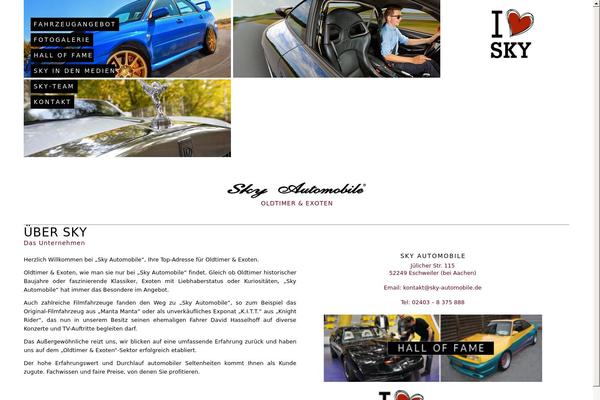 Sky theme site design template sample