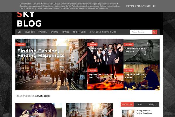 Caps theme site design template sample