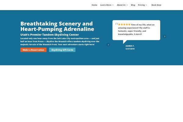 skydivethewasatch.com site used Divi-child-blank