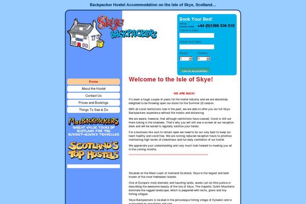 skyebackpackers.com site used Hostel