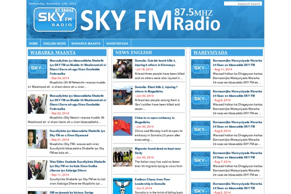 skynewsfm.com site used Juungal2theme