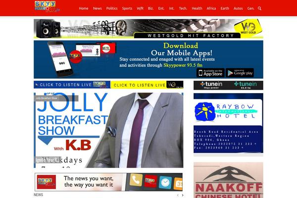 Newspaper theme site design template sample