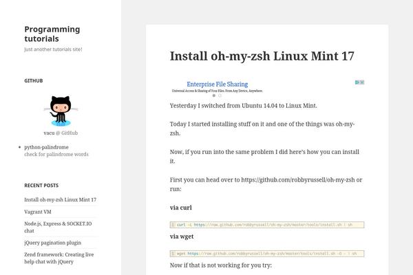 Site using Better GitHub Widget plugin