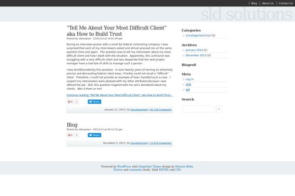 Gimpstyle theme site design template sample